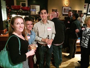 Investigative freelancer April Nowicki, left, Denver Post reporter Elizabeth Hernandez and Fort Collins Coloradoan reporter Adrian Garcia at the journalism meet and greet on Oct. 16 at the Denver Press Club. The event was hosted by the Colorado Pro Chapter of the Society of Professional Journalists. 